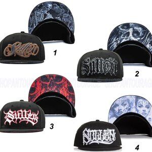 Sullen Art Collective New Premium Skull Tattoo Snapback Flat Hat Cap | 4 Styles